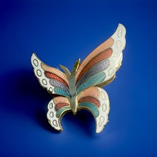 Rare Vintage Enamel Butterfly Brooch