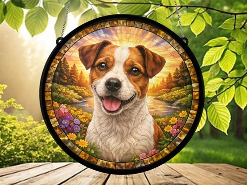 Jack russell dog suncatcher - russell,