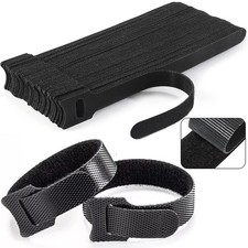 Releasable Cable Ties Reusable Nylon Zip Tie Wraps Black/Natural Heavy Duty UK