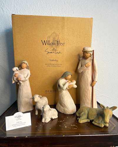 Willow tree nativity scene - tree,