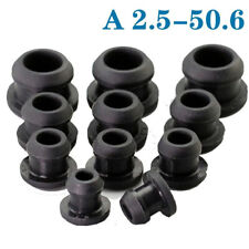 2.5mm-60.6mm Black Snap-On Hole Plug Silicone Rubber Blanking Seal Bung Pipe