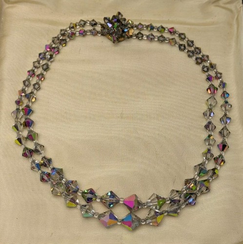 Vintage double strand purple - double,