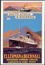 Modern Postcard: ELLERMAN & BUCKNALL Retro Shipping Poster (Mayfair, Ref BB152)
