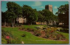 Milford Haven Gardens & Church Pembrokeshire Wales J Salmon Vintage Postcard