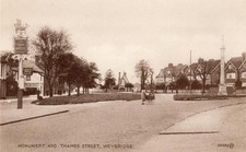 Monument Thames Street Weybridge unused old pc Valentines