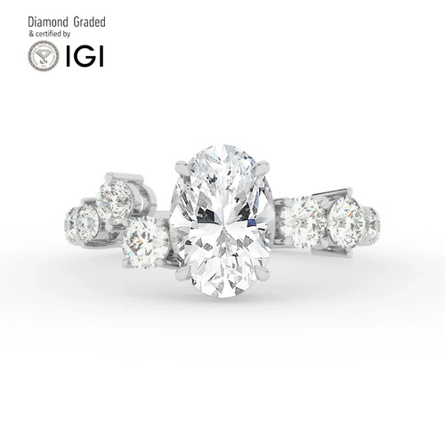 Oval diamond engagement - diamond,