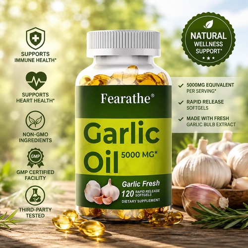 Fearathe garlic oil 5000mg - fearathe,