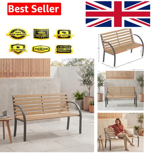 Slatted garden wooden bench - wooden,