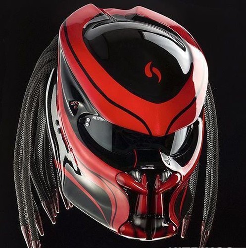 Custom predator helmet black - helmet,