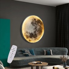 Moon led wall light - 3d,