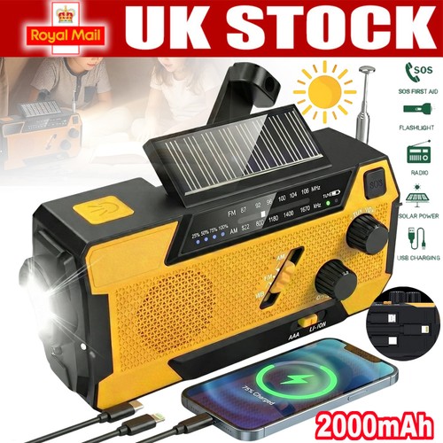 2000mah wind solar radio - solar,