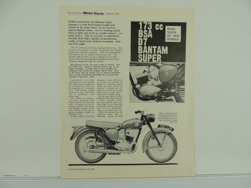 Vintage 1964 bsa bantam 175 - bsa, d7