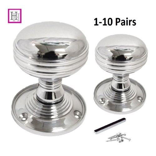 Door knobs sprung polished - door,