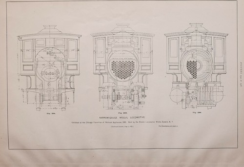 1886 railway locomotive print - railway,