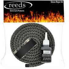 Black Heat Resistant Stove Rope Woodburner Doors Flue Seals Reeds 6,8,10,12mm