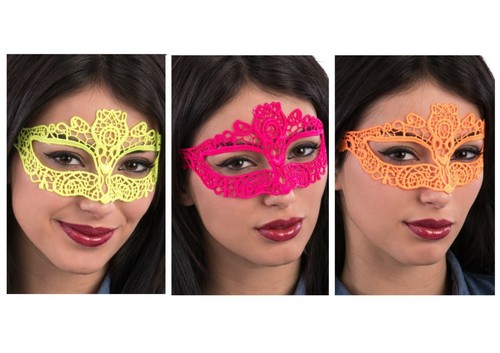 Neon masquerade mask - neon,