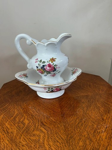 Vintage floral ceramic jug - , and