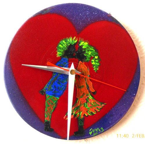 Record wall clocks love - , clocks...love