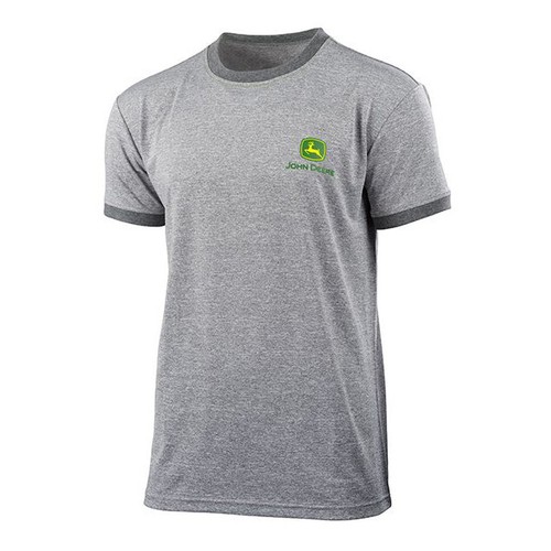 John deere grey active shirt - john,