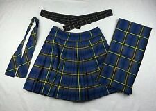 Vintage Scottish Highland Dance Kilt W? Tie & Scarf by John Wight & Co Edinburgh