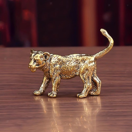 Little lion brass figurine - lion,