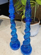 Pair Blue Mid Century Depose