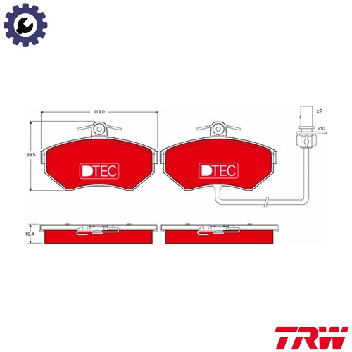 Brake pad set disc - brake,
