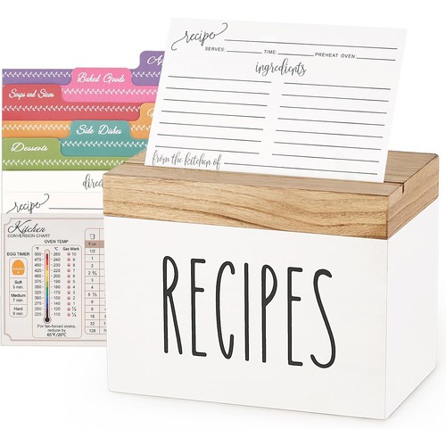 Recipe cards and box - recipe,