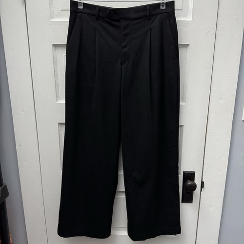 Muji black wide leg pleated - wide,