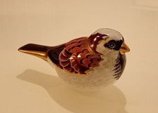 Royal Crown Derby Boxed Paperweight. House Sparrow. Bird. 2nd Quality