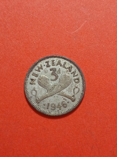 1946 new zealand pence coin - pence, coin.
