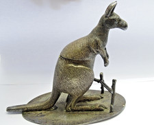 RARE Antique Stokes & Sons Australia Silver Plate Kangaroo Inwell Pen Rest