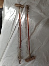 Pair Of vintage J Salter Of Aldershot ,Bamboo Polo Sticks / Mallets. Length 39".