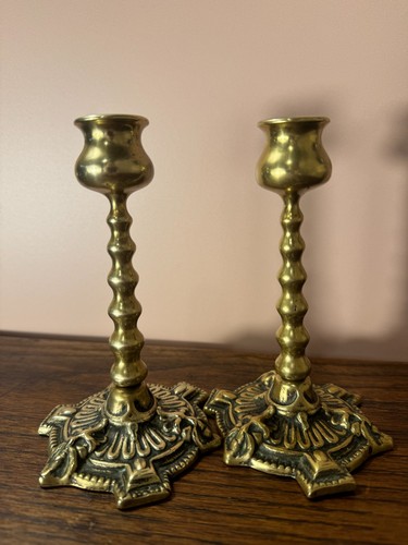 Pair victorian brass - of,
