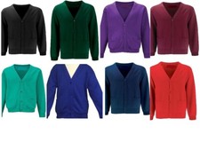 KIDS SCHOOL CARDIGAN SCHOOL UNIFORM FLEECE SWEAT SHIRT CARDIGAN ALL SIZES