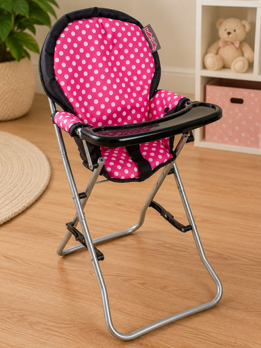 Foldable dolls highchair with - foldable,
