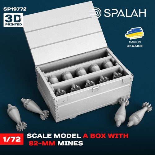 82mm mortar shell box - shell, 1/72
