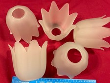 5 GLASS SHADES,  Tulip shaped