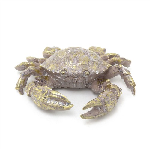 Gold resin crab ornament - resin,