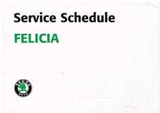 SKODA FELICIA HATCHBACK ESTATE PICK-UP ORIGINAL 1998 SERVICE RECORD BOOKLET