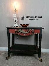 Unique Chinese Styled Console or Hall Table with Carved Carp