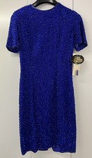 Gina Bacconi Vintage Sequin Dress Blue/Purple Women’s Size 12 Silk Tags