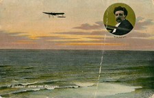 M BLERIOT 1ST FLIGHT OVER THE ENGLISH CHANNEL  - 1917 - POSTCARD