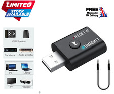 2 in 1 Wireless 5.0 Bluetooth Transmitter Receiver Adapter Audio 3.5mm Jack Aux