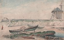 LIGHTHOUSE & BOATS AT SEATON