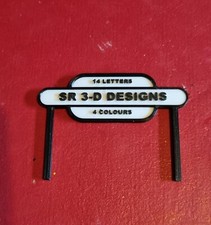 00 Gauge 1:76 Custom made station or signal box Signs 7 colours set of 2