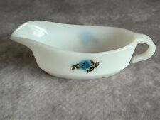 1960's Retro Phoenix Opalware 150 Gravy Sauce Boat Blue Rose Pattern