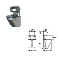 Hafele Shelf Support Polished Chrome Brackets Clamps For Glass & Wooden Shelves