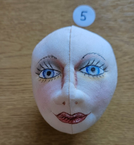 Cloth doll head - cloth, jan