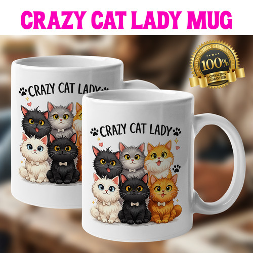 Crazy cat lady funny - lady,
